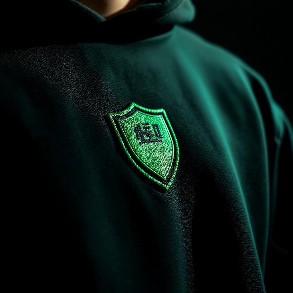 Discreet Mafia shield detail close-up